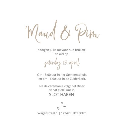 Trouwkaart retro cabrio 3