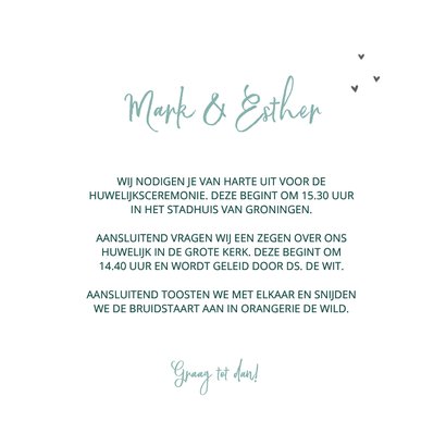 Trouwkaart retrobus aqua 3