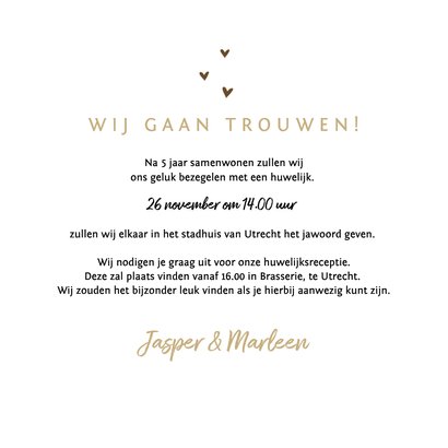 Trouwkaart retrobus met bruidspaar 3