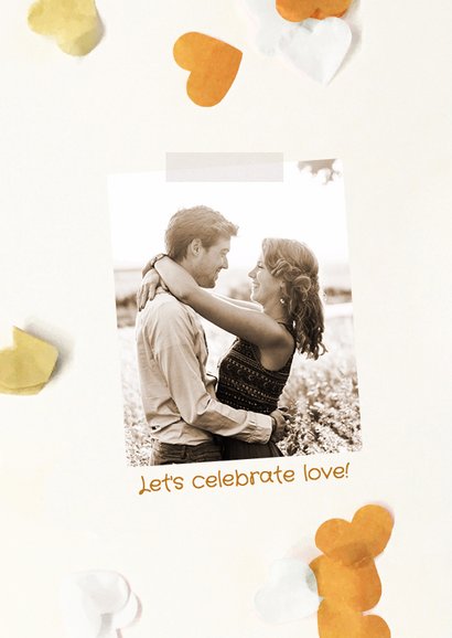 Trouwkaart save the date golden 2