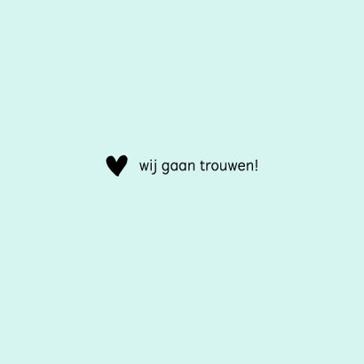 Trouwkaart save the date met foto zwart/wit 2