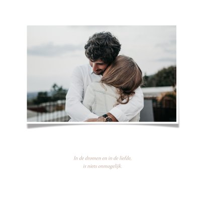Trouwkaart save the date neutrale waterverf, foto en hartje 2