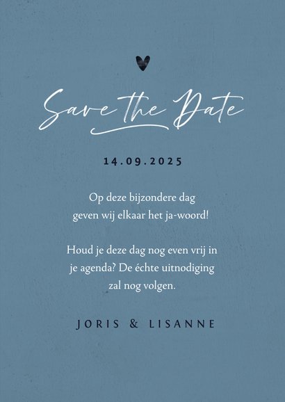 Trouwkaart save the date 3