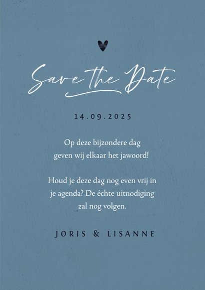 Trouwkaart save the date  3