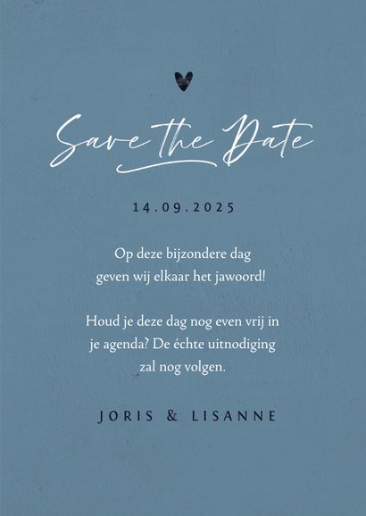 Trouwkaart save the date 3