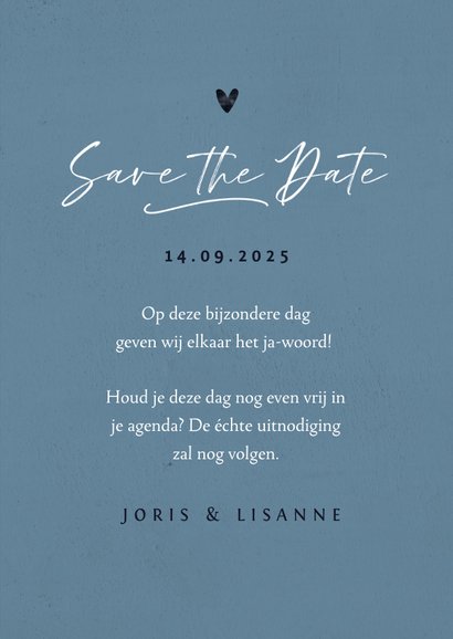 Trouwkaart save the date 3