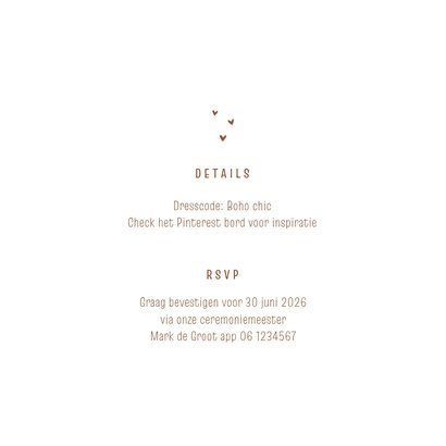 Trouwkaart silhouet bruid trekt bruidegom met stropdas 2