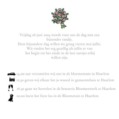 Trouwkaart Sloep hout 3