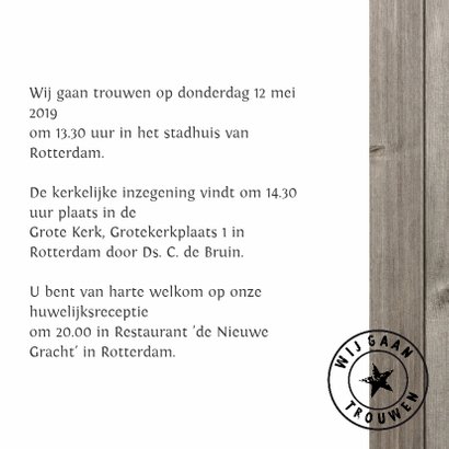 Trouwkaart stempel en foto 3