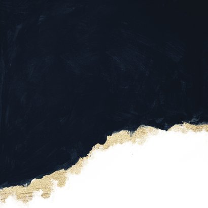 Trouwkaart stijlvol namen goud verf hartjes inkt Achterkant