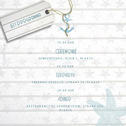 Trouwkaart Strand Zee Zomer 2