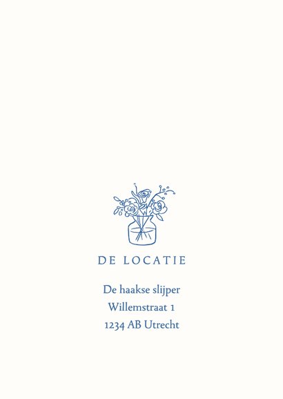 Trouwkaart strepen en illustraties 2