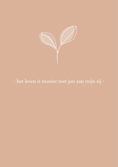 Trouwkaart takje, aanpasbare kleur en tekst 2