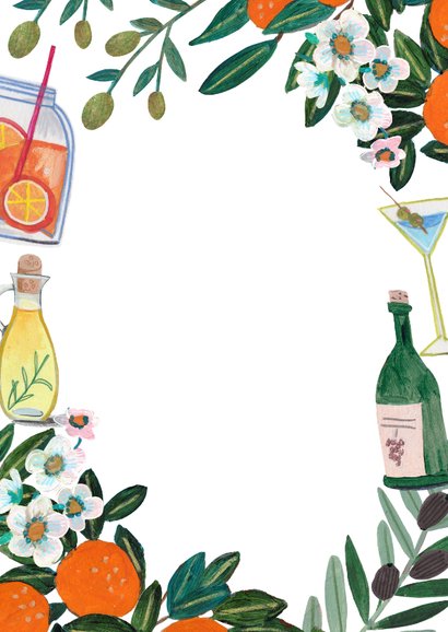 Trouwkaart That's Amore Zomer Achterkant