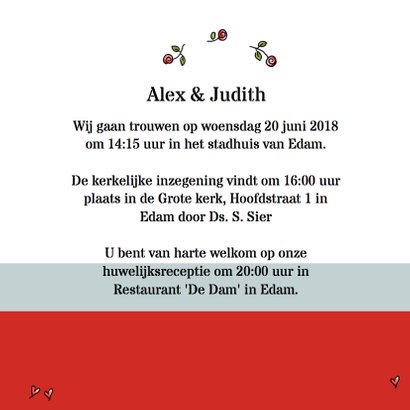 Trouwkaart Vespa rood - AV 3