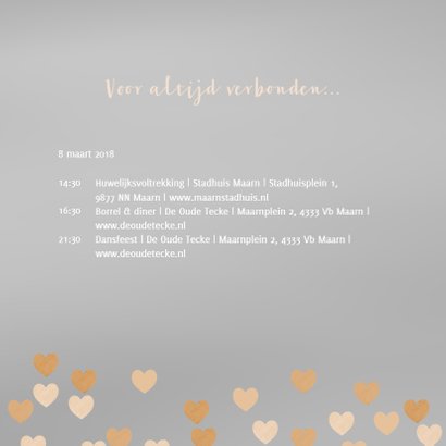 Trouwkaart zwevende hartjes vk 2