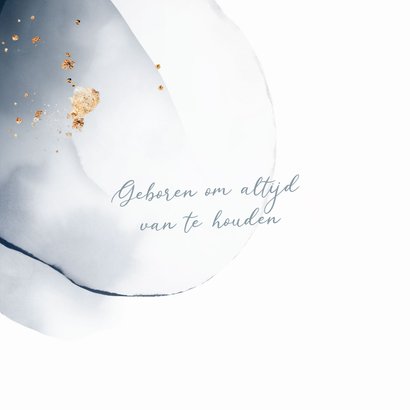 Tweeling geboortekaartje watercolor blauw jongens 2
