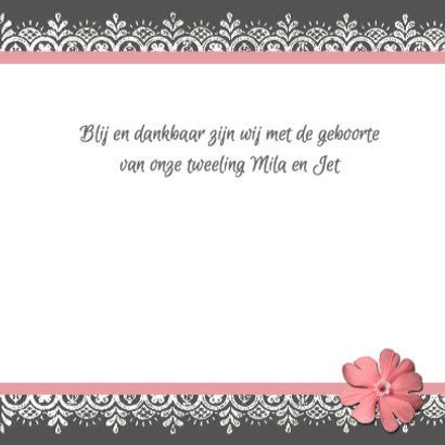 Tweeling hout olifantje bloemen 3