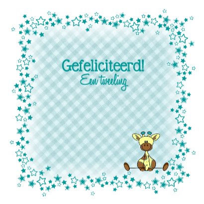 Tweeling jongens lieve girafjes 3