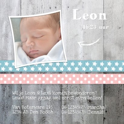 Tweeling Lief Hout Jongen Meisje 2