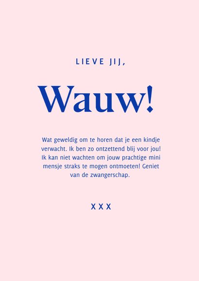  Typografisch felicitatiekaartje wauw een mini mensje 3