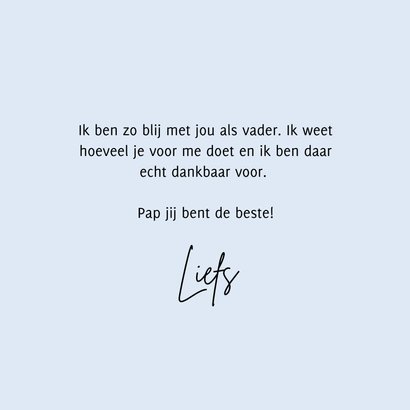 Typografisch vaderdagkaartje in blauw yay happy fathers day 3