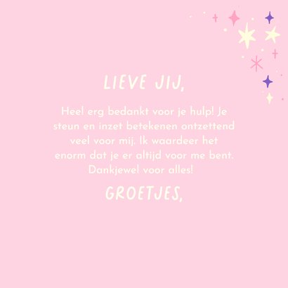 Typografische bedankkaart Thank You 3