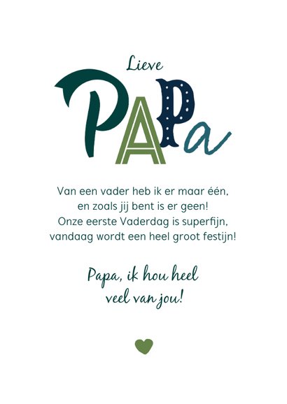 Typografische fotokaart vaderdag voor de liefste papa 3