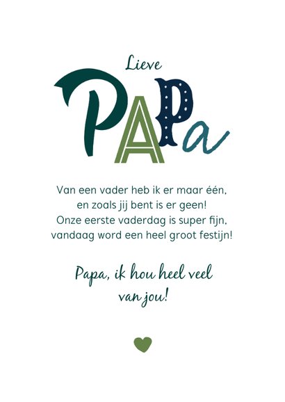 Typografische fotokaart vaderdag voor de liefste papa 3