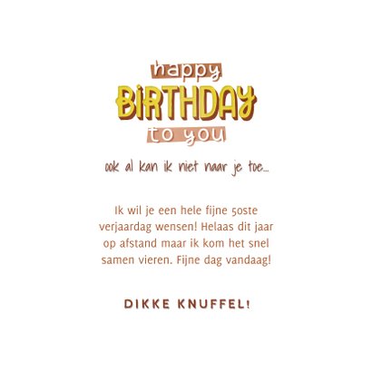 Typografische hippe verjaardagskaart happy birthday to you 3