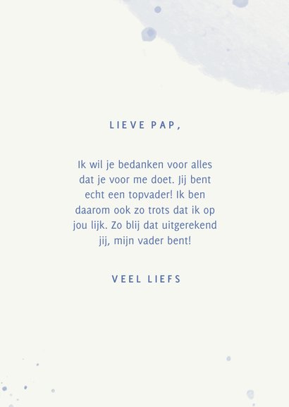 Typografische vaderdagkaart met naam de beste papa 3