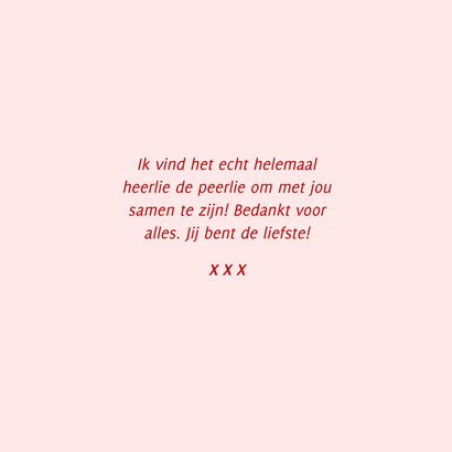 Typografische valentijnskaart in roze heerlie de peerlie 3