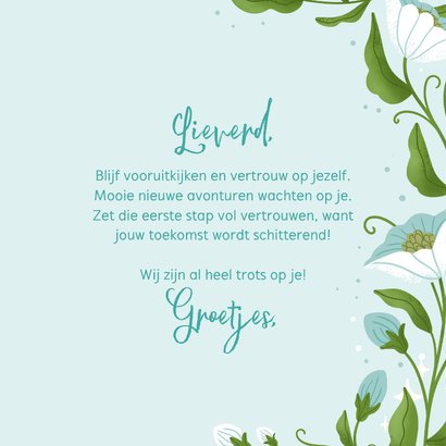 Typografische wenskaart don't look back 3