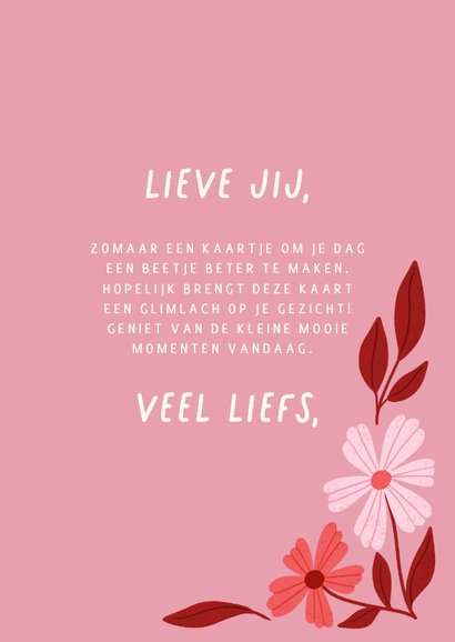 Typografische wenskaart sending love 3