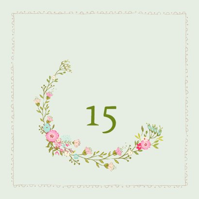 Uinodiging bloemen met foto 2