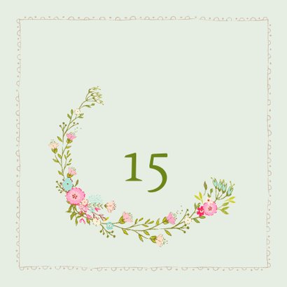 Uinodiging bloemen met foto 2