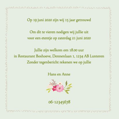 Uinodiging bloemen met foto 3
