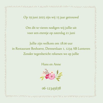 Uinodiging bloemen met foto 3