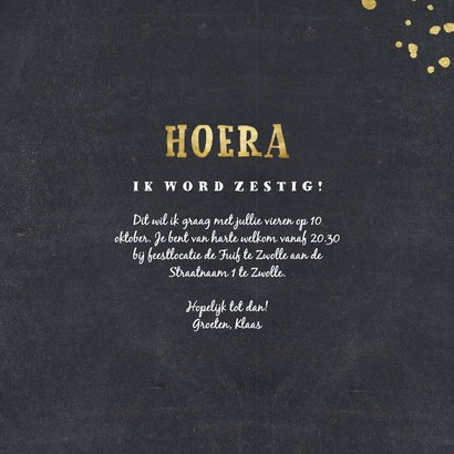 Uitnodiging 1966 met foto's en gouden spetters 3