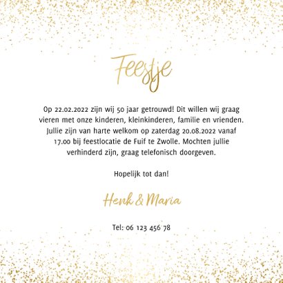 Uitnodiging 1971/2021 jubileum met confetti 3
