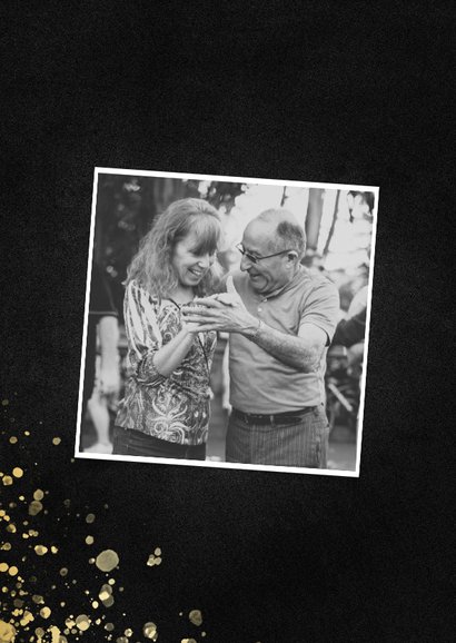 Uitnodiging 1976/2026 jubileum fotocollage met spetters 2