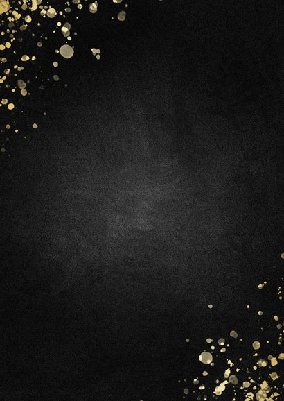 Uitnodiging 1976/2026 jubileum fotocollage met spetters Achterkant