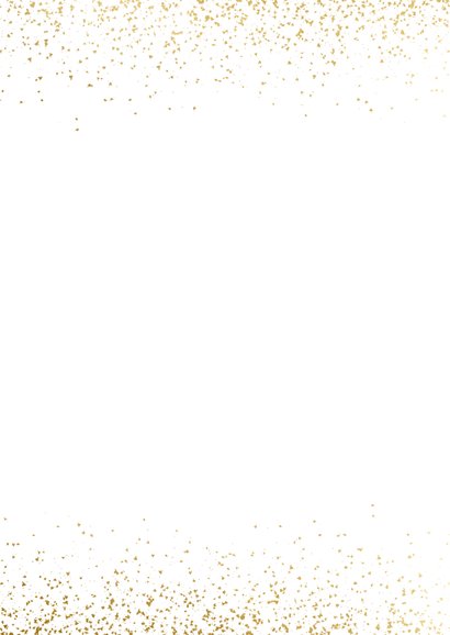 Uitnodiging 1986/2026 jubileum fotocollage met confetti Achterkant