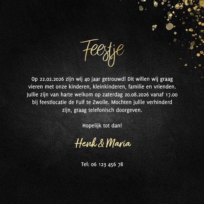 Uitnodiging 1986/2026 jubileum met spetters 3