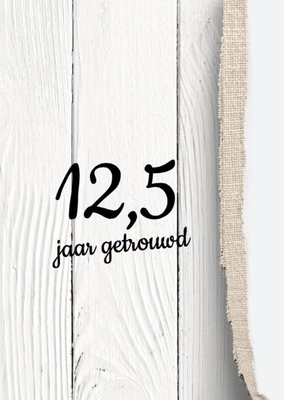 uitnodiging 25 jaar getrouwd - hout design LO 2