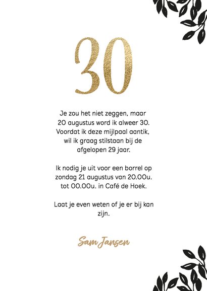 Uitnodiging 30 jaar Cheers 3