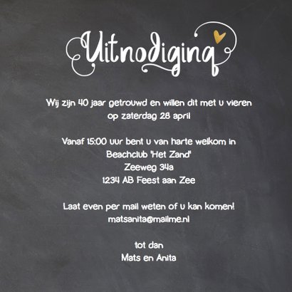 Uitnodiging 40 jaar huwelijk - LO 3