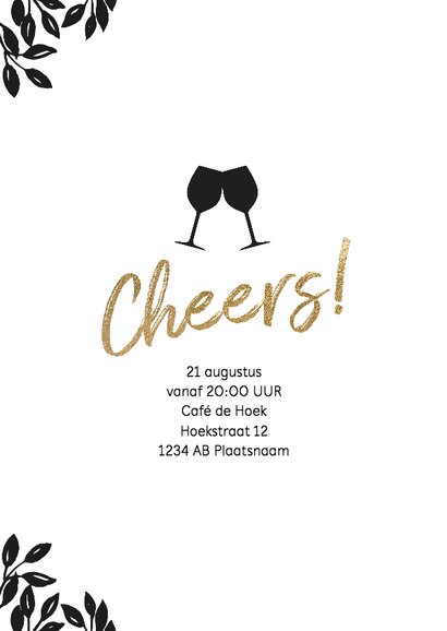 Uitnodiging 40 jaar verjaardag Cheers 2