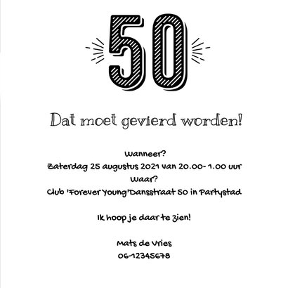 Uitnodiging 50 Abraham/Sarah 3