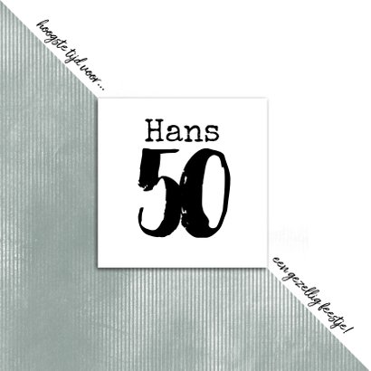 Uitnodiging 50 eenvoudig met foto 2